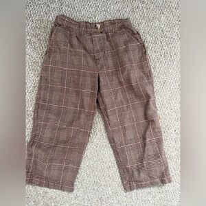 Kids Tan Plaid Chinos